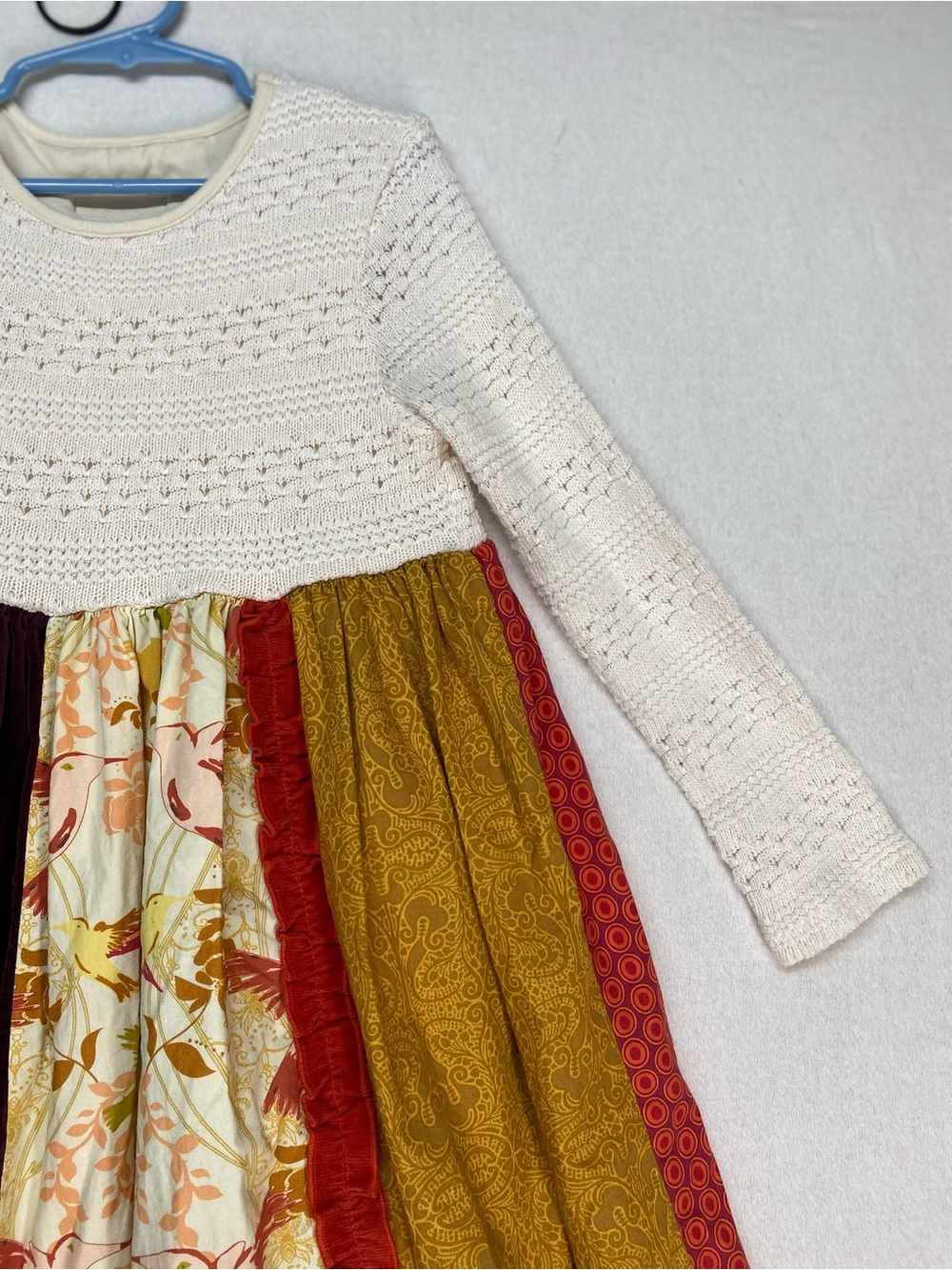 Persnickety Penelope Anne Dress 12 years Waffle Lace Knit Top w/Patchwork Skirt - Picture 5 of 14